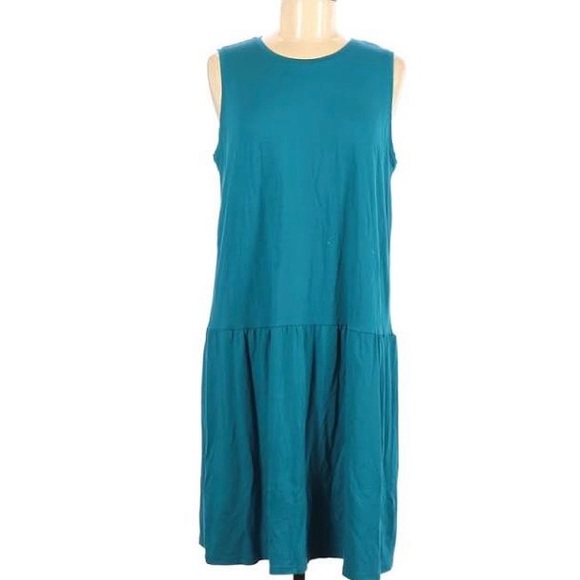 Eileen Fisher -  Fine Tencel Stretch Jersey Dress - Picture 4 of 10